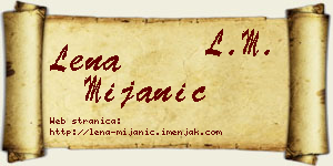 Lena Mijanić vizit kartica